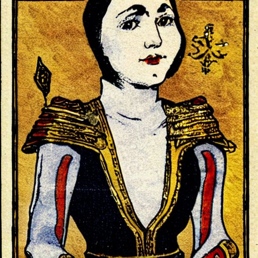een oude speelkaart met een vrouw erop